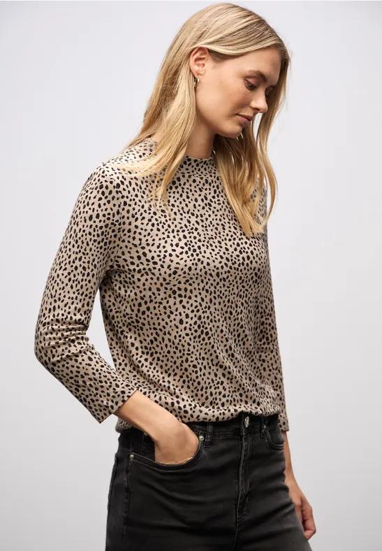 Basic Leo Turtleneck Shirt sanded beige