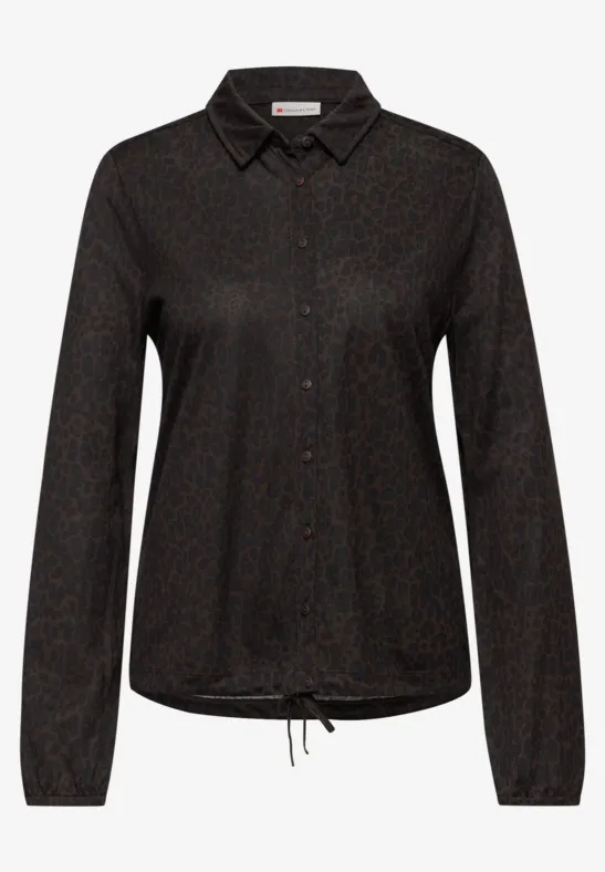 Leo-Shirt im Tunika-Shirt darkest brown