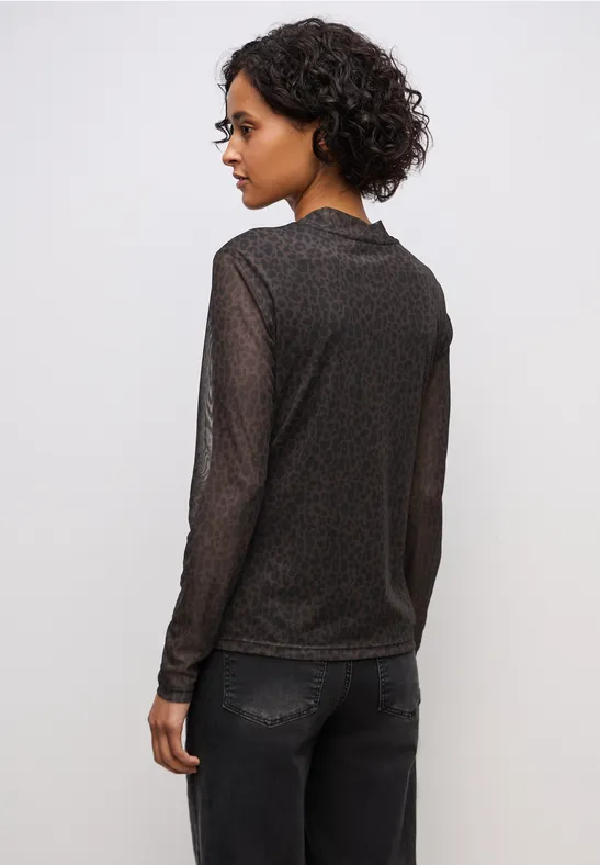 Leo Mesh-Shirt darkest brown