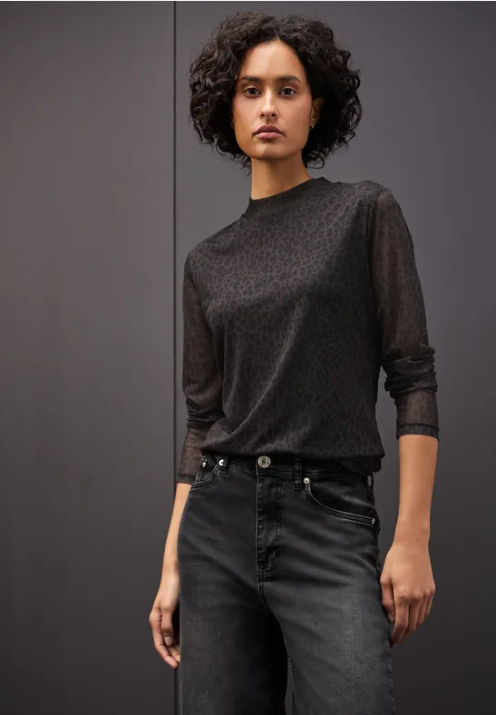Leo Mesh-Shirt darkest brown