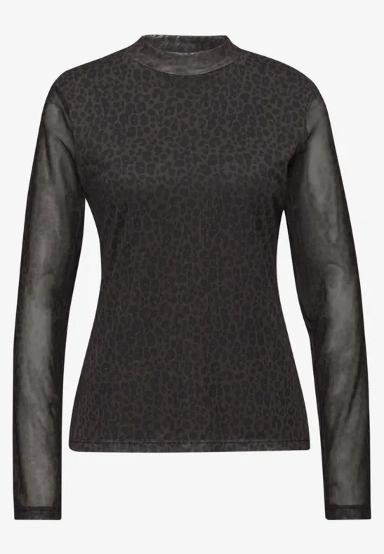 Leo Mesh-Shirt darkest brown