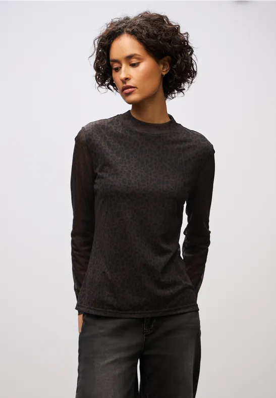 Leo Mesh-Shirt darkest brown