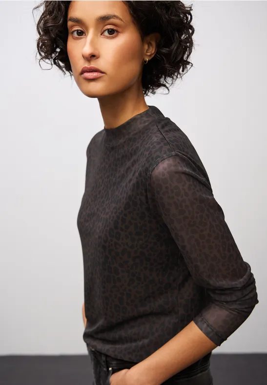 Leo Mesh-Shirt darkest brown