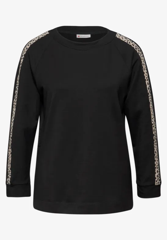 Shirt mit Leo-Gallonstreifen Black
