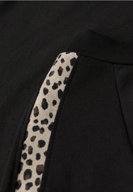 Shirt mit Leo-Gallonstreifen Black