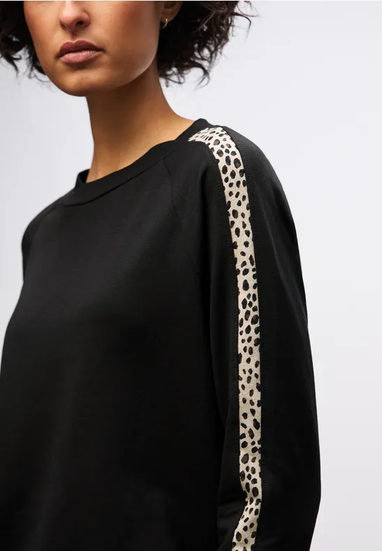 Shirt mit Leo-Gallonstreifen Black