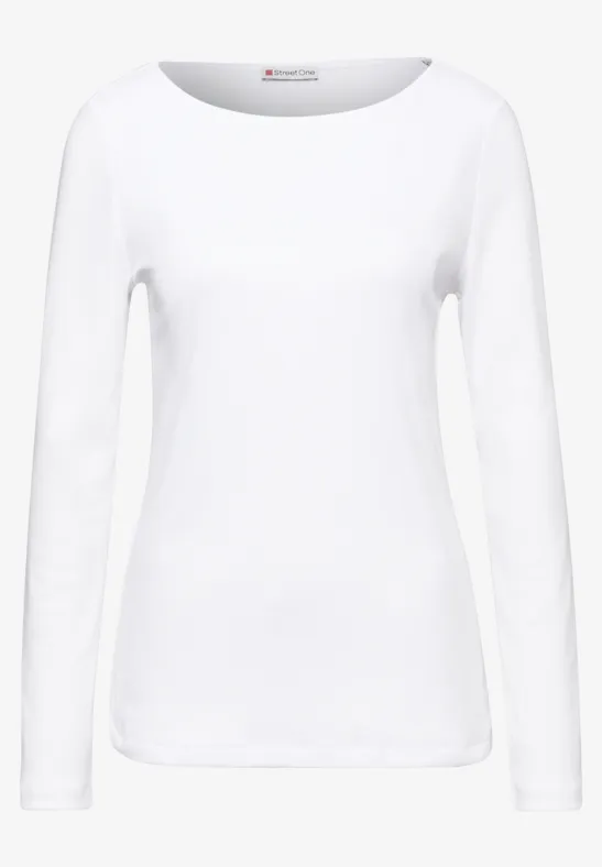 T-shirt basique à manches longues White