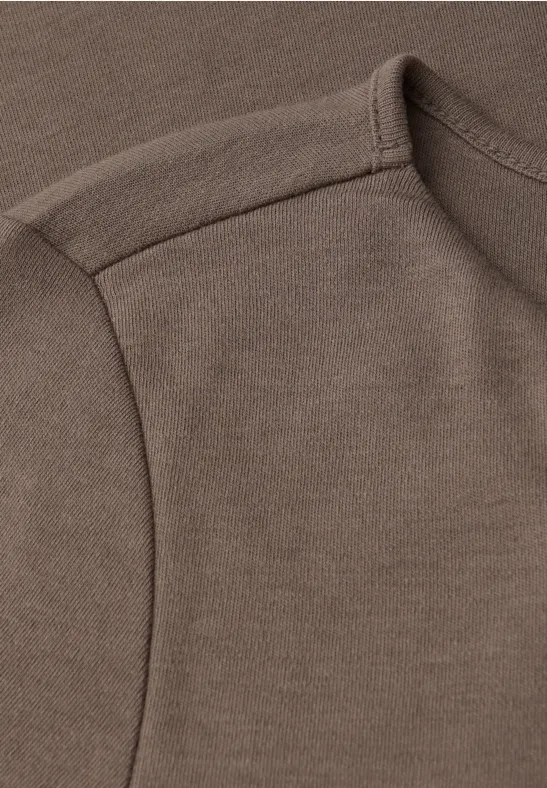 Basic Langarmshirt silk brown