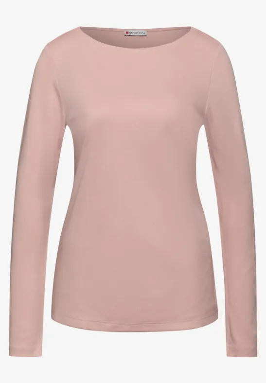 Basic shirt met lange mouwen faded rose