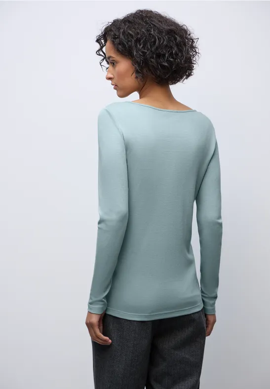 Basic shirt met lange mouwen arona blue