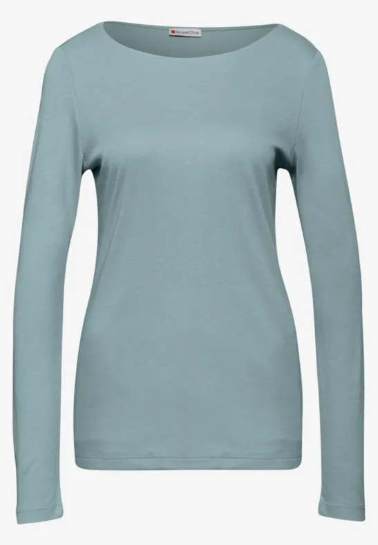 Basic shirt met lange mouwen arona blue