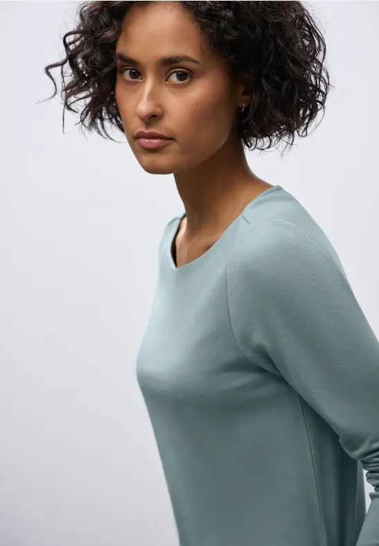 Basic shirt met lange mouwen arona blue