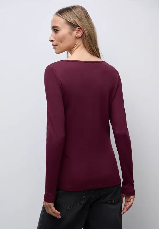T-shirt basique à manches longues noble red