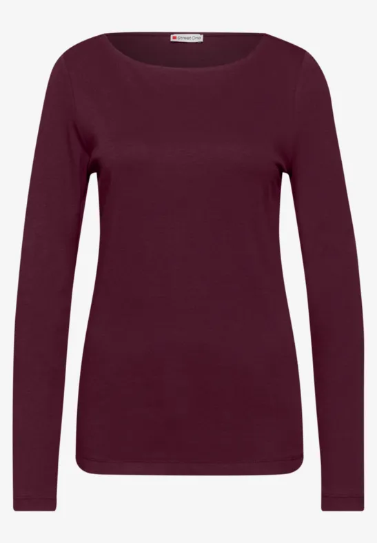 T-shirt basique à manches longues noble red