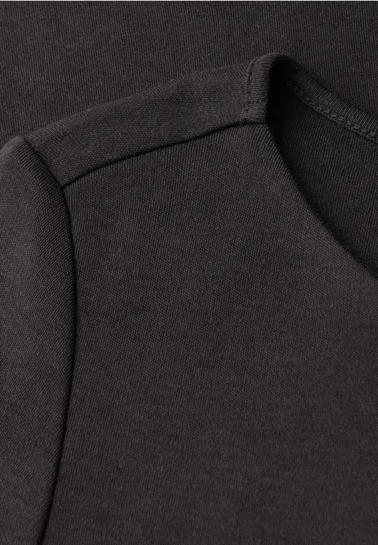 Basic shirt met lange mouwen darkest brown
