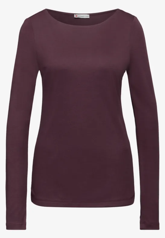 Basic Langarmshirt jazz berry