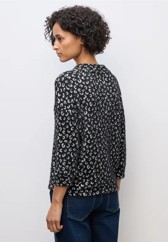 Kariertes Turtleneck Shirt Black