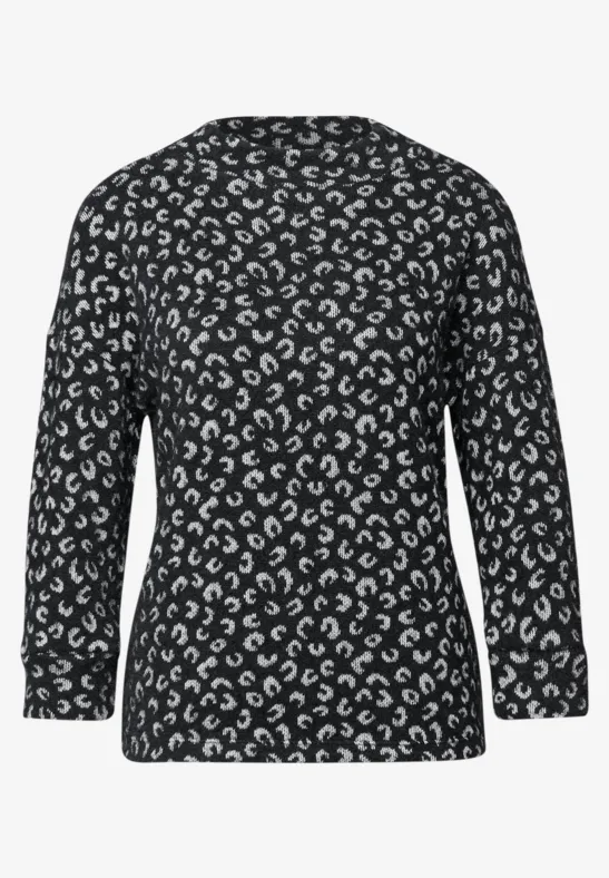 Kariertes Turtleneck Shirt Black
