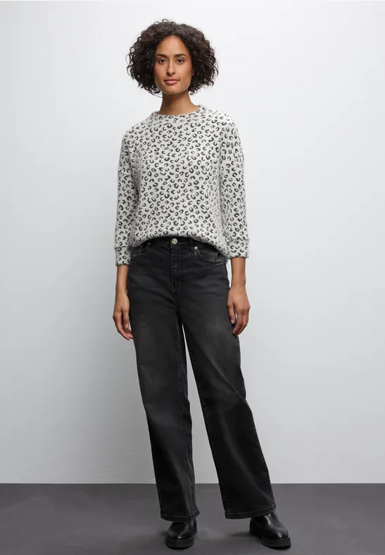 Kariertes Turtleneck Shirt soft beige