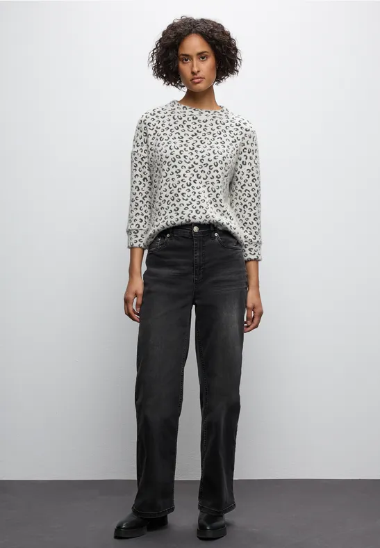 Kariertes Turtleneck Shirt soft beige