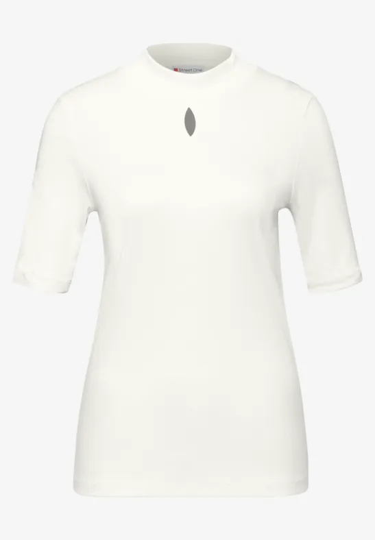 Shirt mit Cut-Out Detail off white