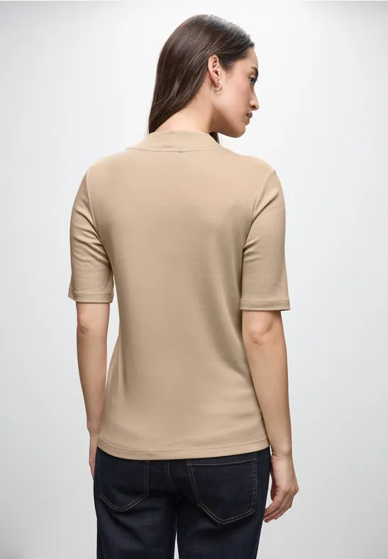 Shirt mit Cut-Out Detail sanded beige