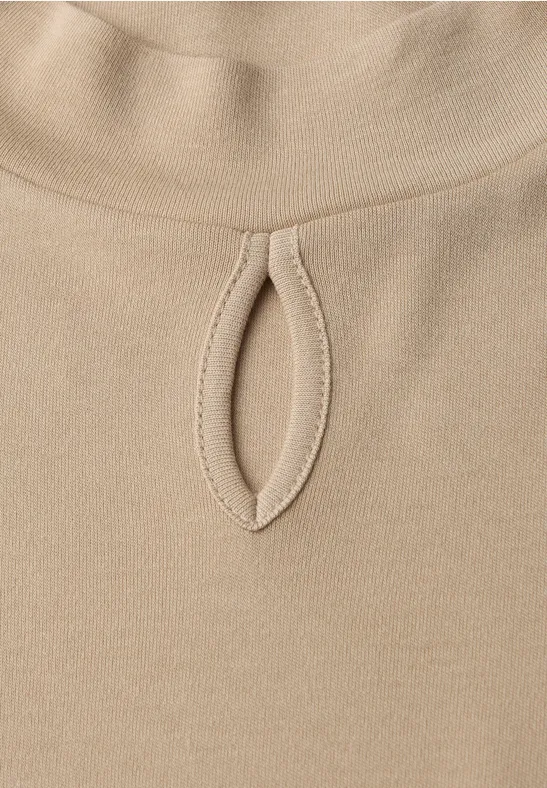 Shirt mit Cut-Out Detail sanded beige