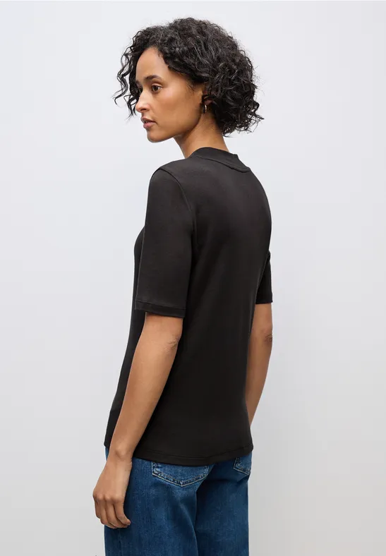 Shirt mit Cut-Out Detail darkest brown