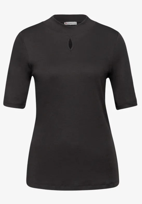 Shirt mit Cut-Out Detail darkest brown