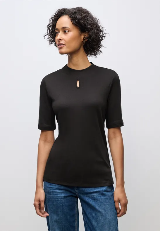 Shirt mit Cut-Out Detail darkest brown