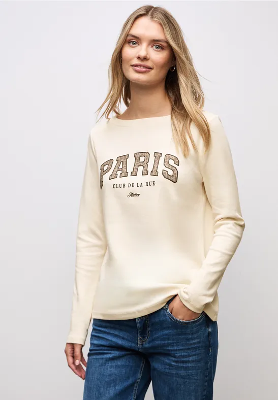 T-shirt avec imprimé soft beige
