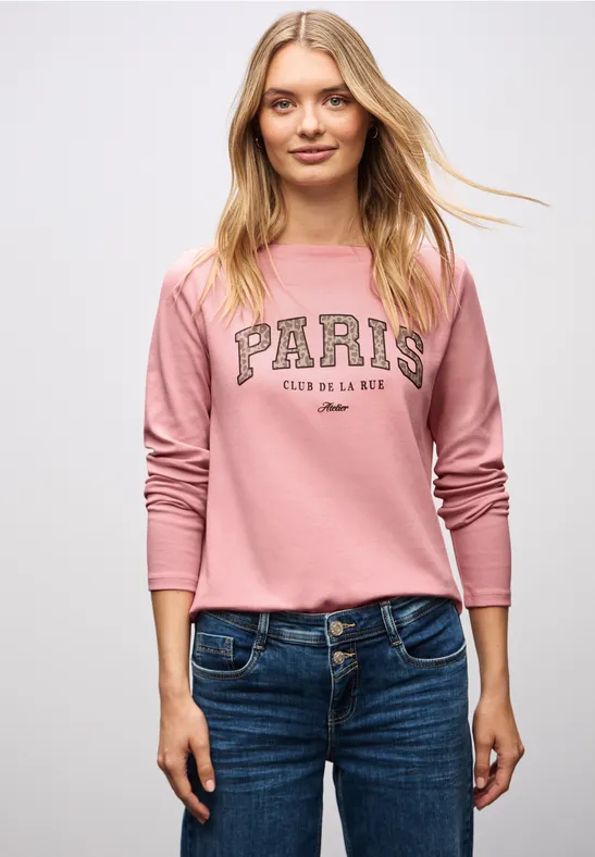 Shirt mit Print powder pink