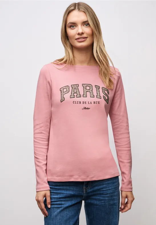 Shirt mit Print powder pink