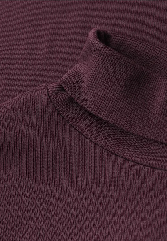 Basic Rollkragenshirt jazz berry