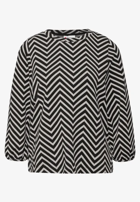 Gemustertes Jacquard Shirt Black