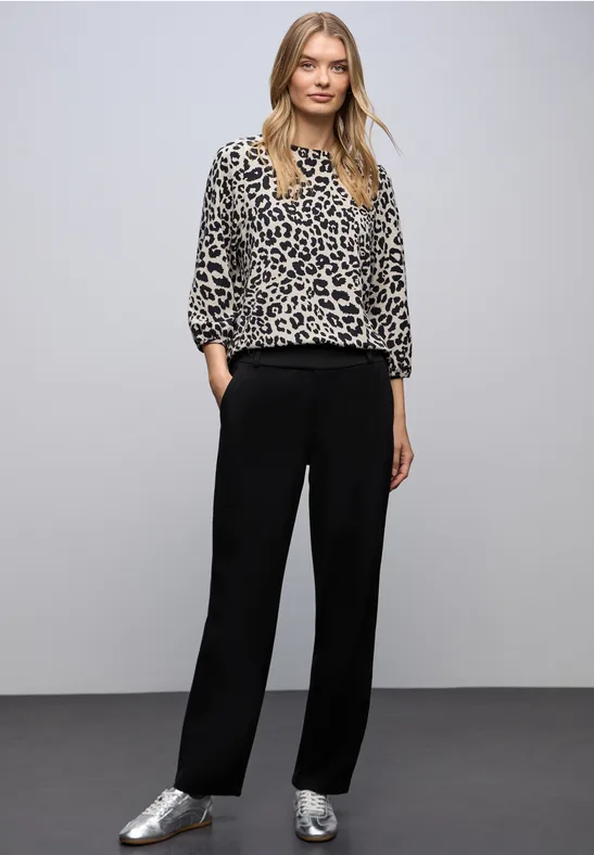 Gemustertes Jacquard Shirt soft beige