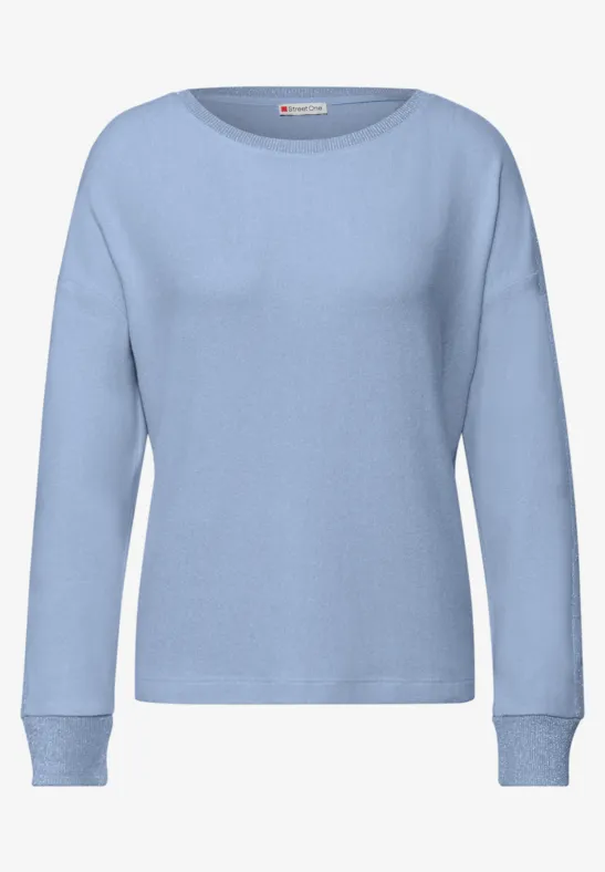 Koszula z brokatowymi detalami frosted blue mel.