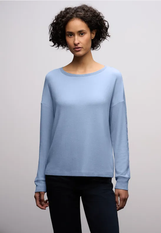 Koszula z brokatowymi detalami frosted blue mel.