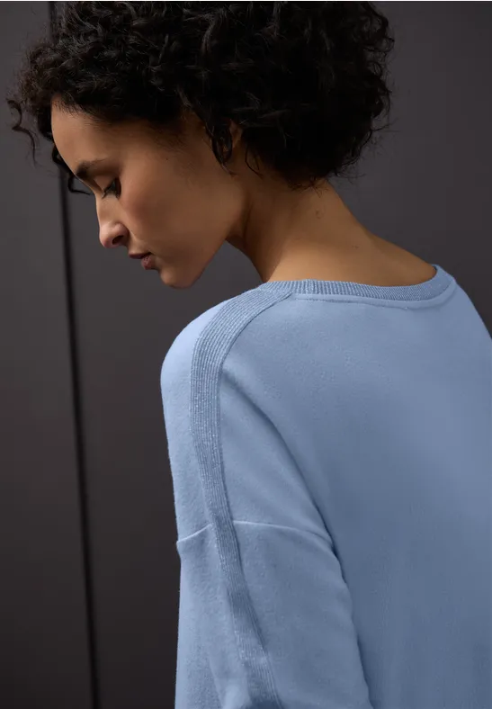 Koszula z brokatowymi detalami frosted blue mel.