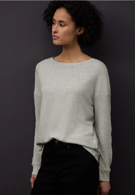 Koszula z brokatowymi detalami pelican grey mel.