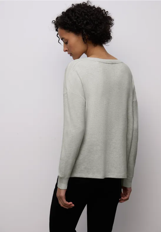 Koszula z brokatowymi detalami pelican grey mel.