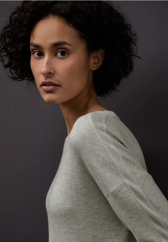 Koszula z brokatowymi detalami pelican grey mel.