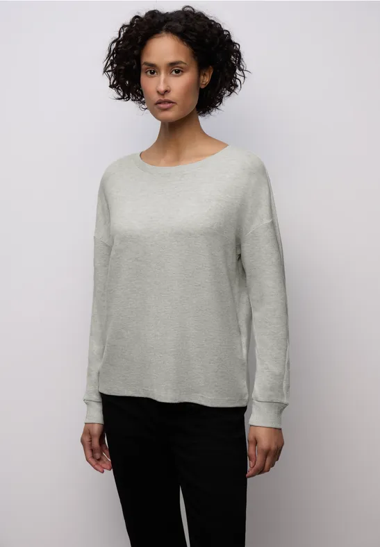 Koszula z brokatowymi detalami pelican grey mel.