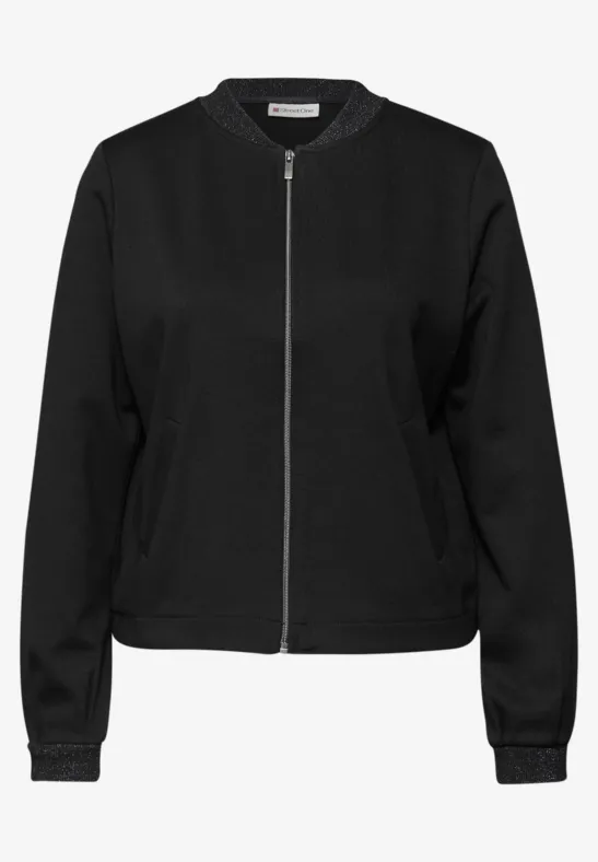 Blouson mit Glitzerdetails Black