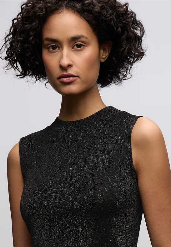 Glitzerndes Top Black