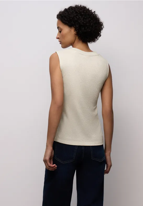 Glitzerndes Top soft beige