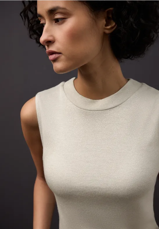 Glitzerndes Top soft beige