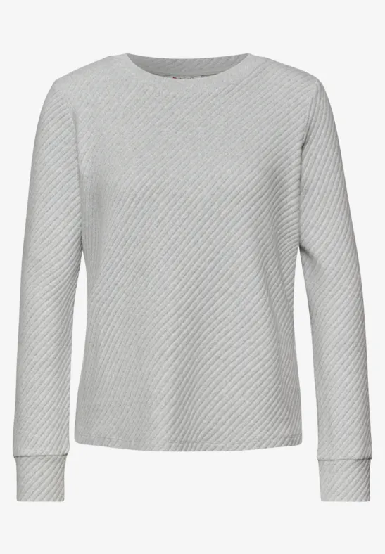 Strukturshirt pelican grey mel.