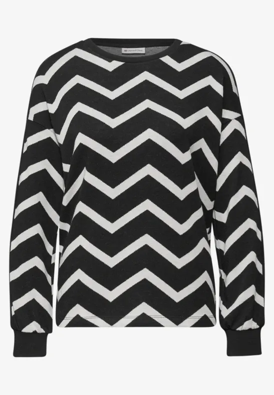 T-shirt à rayures de galons Black