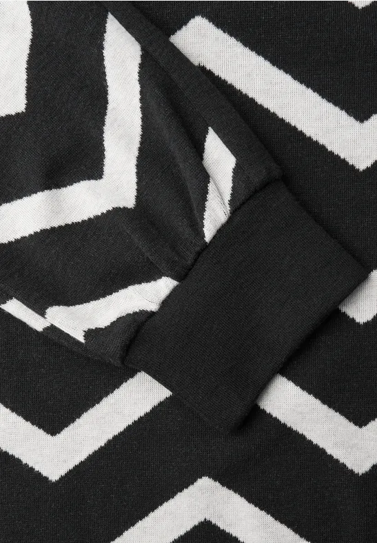 T-shirt à rayures de galons Black